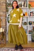 Big Softie Star Short Sleeve Knit Olive